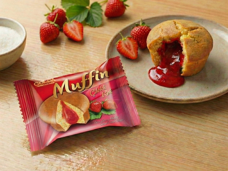 Golda Muffin Cake Strawberry